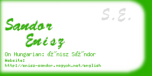 sandor enisz business card